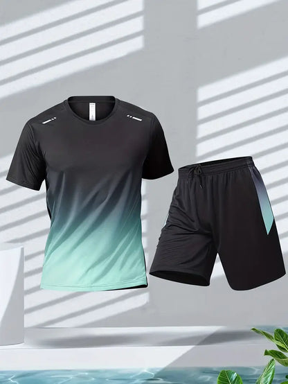 Comfortable 2 Piece Mens Athletic Wear Set - Pexav
