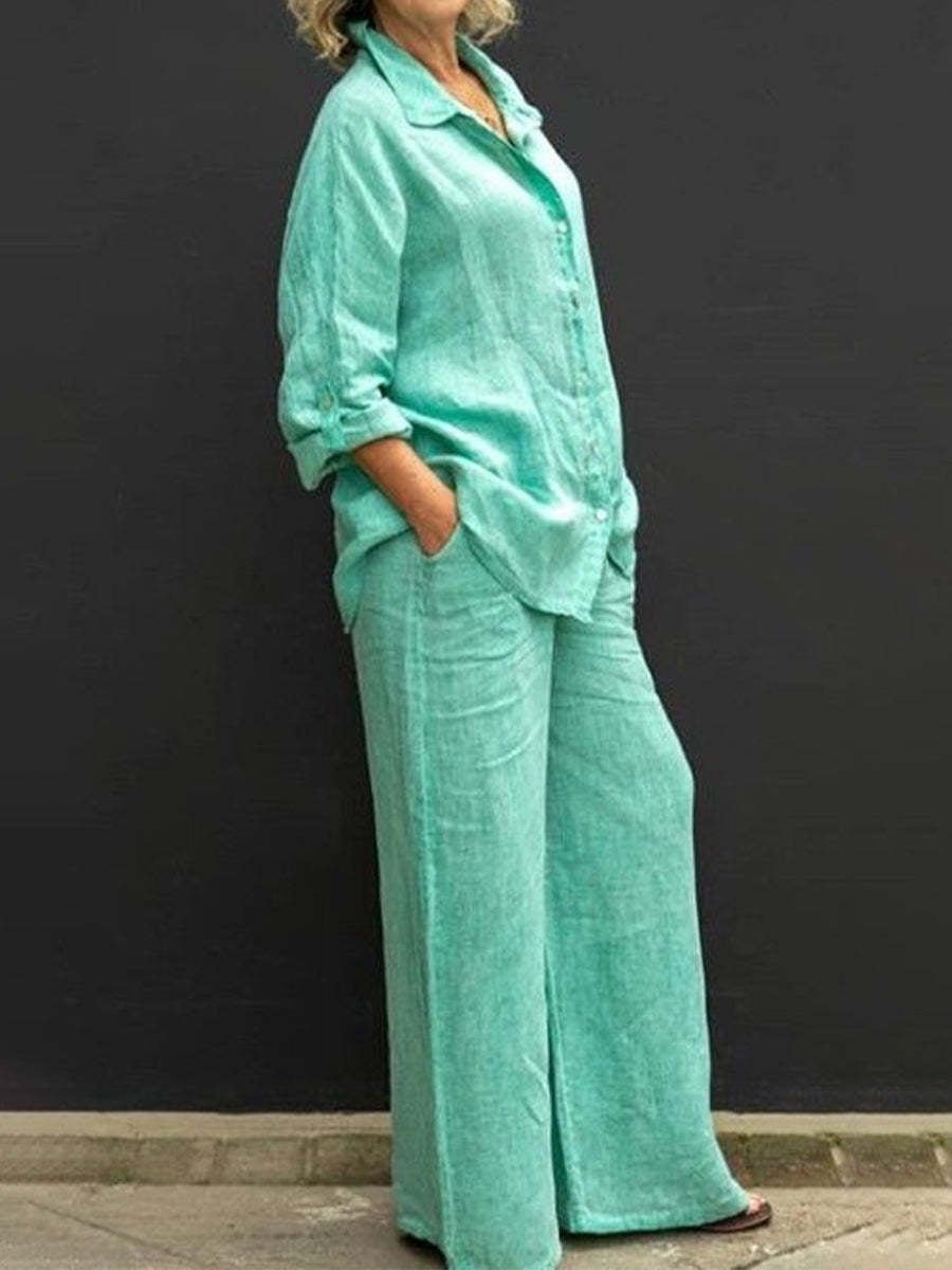 Lightweight Linen blend Women's Summer Suit - Pexav