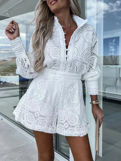 Chic Summer Lace Outfit for Women - Pexav