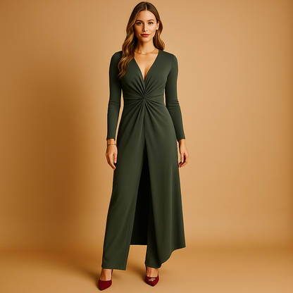 Women’s two-piece loungewear set with relaxed fit top and pants, perfect for home, casual outings, and everyday comfort.