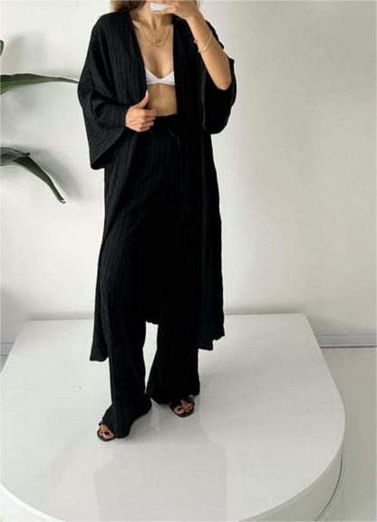 Two-Piece Relax Set with Jacket and Trousers – Alizéa-Black-S-The Livary