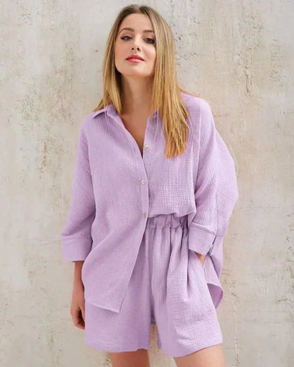 Two-piece summer combo with structure for women – Tabea-Purple-S-Nora Luxe