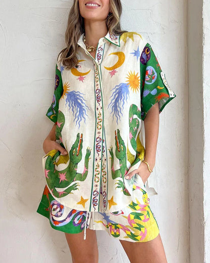 Women's Comfortable 2 Piece Summer Outfit Set - Pexav