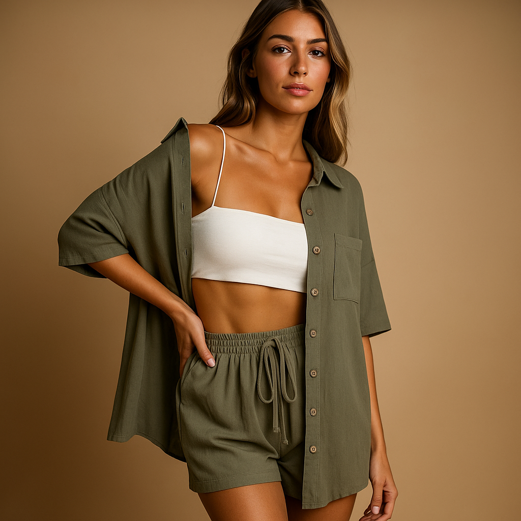 Women's Casual 2 Piece Summer Outfit Set - Nocini