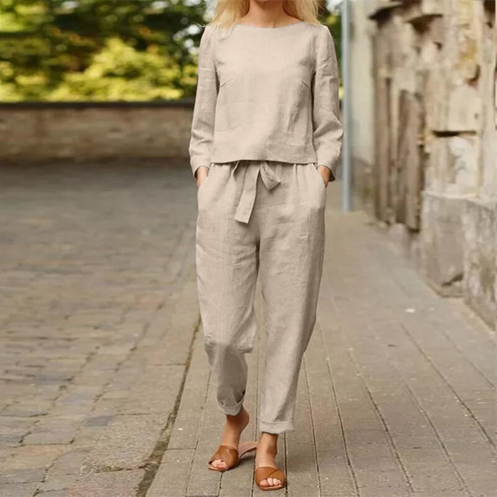 Comfortable 2-Piece Women's Set Top and Pants - Pexav