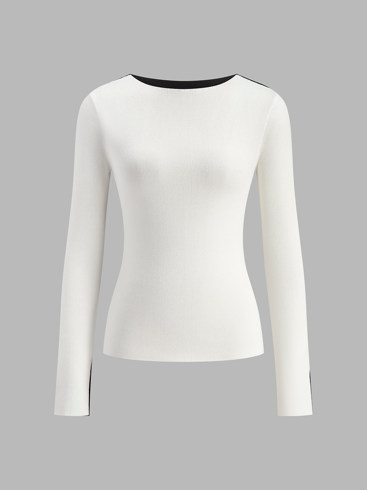 Colorblock Crew Neck Knit Shirt