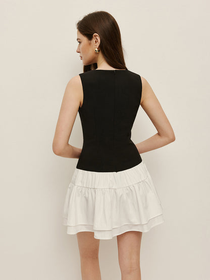 Ombre Layered Strapless Dress