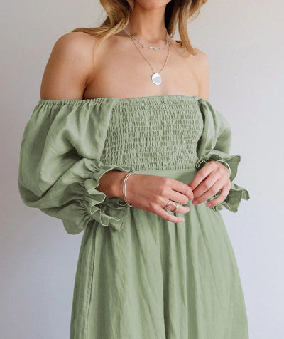 Flowy Long Sleeveless Sundress - Pexav