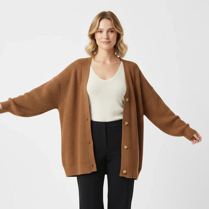 Cozy Large Knitted Women's Cardigan Sweater