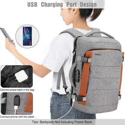 Waterproof 40L Laptop Travel Bag with USB ChargerPocket