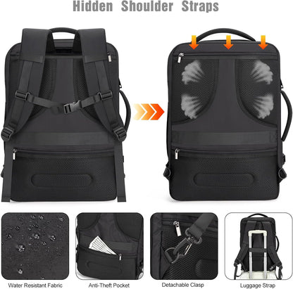 Waterproof 40L Laptop Travel Bag with USB ChargerPocket