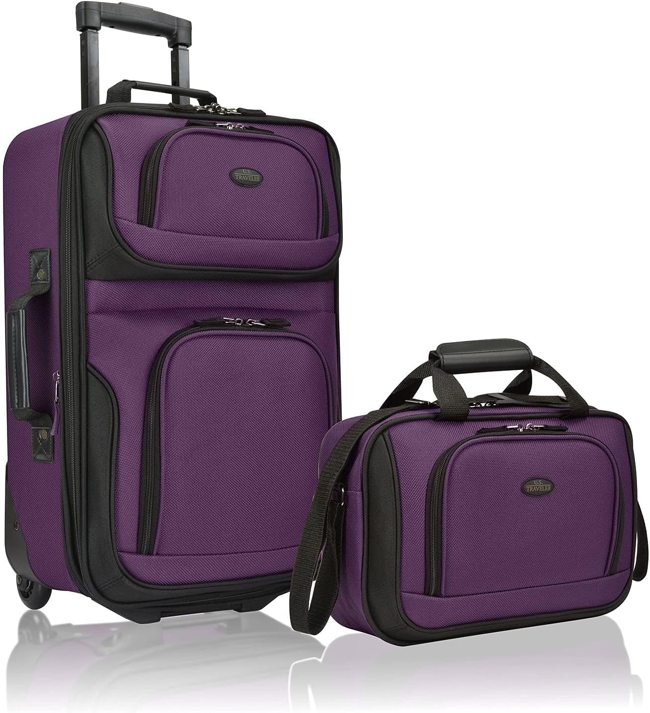 Lightweight 2-Piece Expandable Carry-On Luggage Set