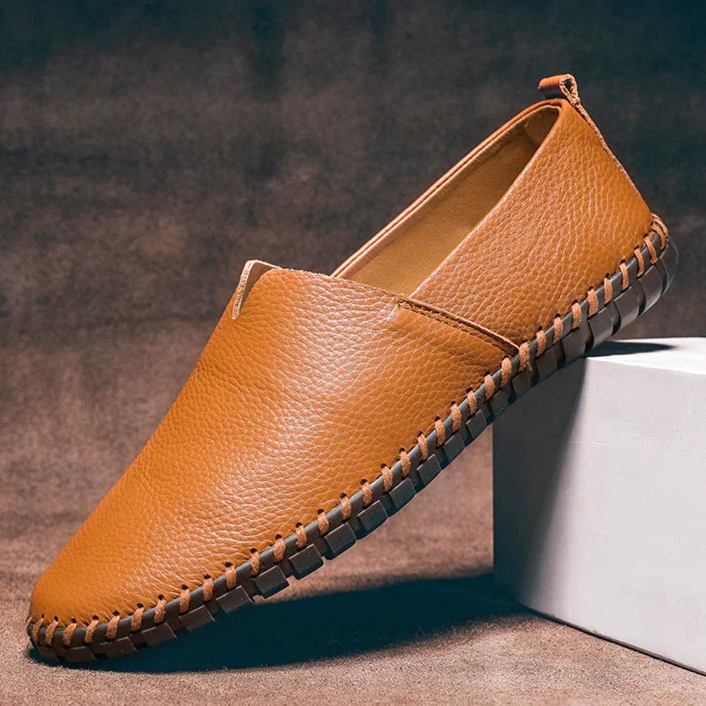 Luxury Slip On Loafers Real Leather Comfort Shoes