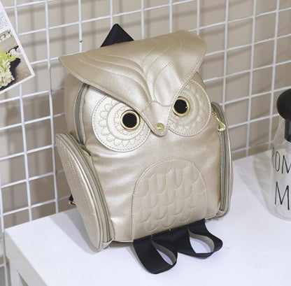 Fashionable Owl Pattern Ladies Backpack – Multiple Pockets
