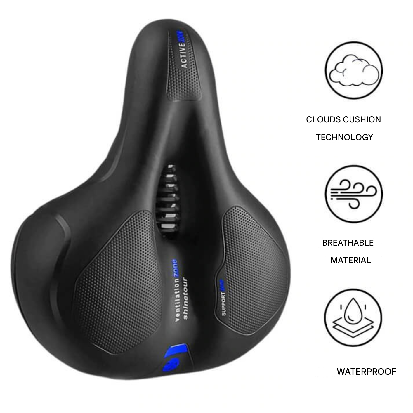 Ultra-comfortable Bike Saddle - CloudRide Pro-Red-1 Piece-Nora Luxe