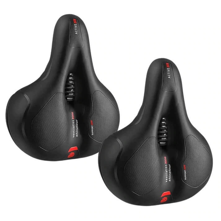 Ultra-comfortable Bike Saddle - CloudRide Pro-Red-2 Pieces-Nora Luxe