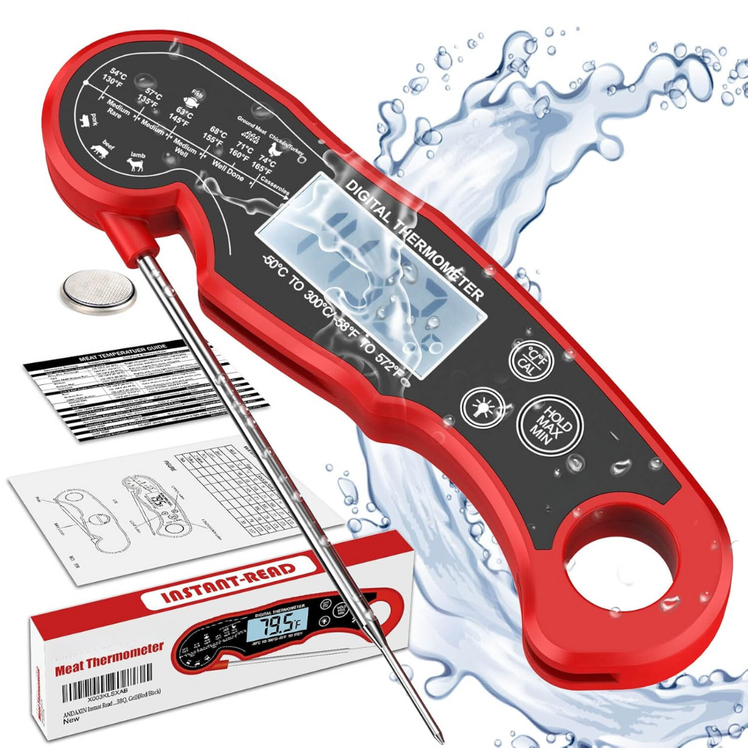 Ultra-fast Digital Meat Thermometer – GrillGauge-Red-Nora Luxe