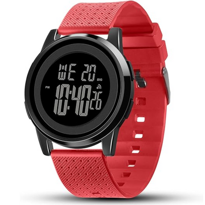 Ultra-Thin Waterproof Digital Sports Watch - Charlie-Red-Nora Luxe