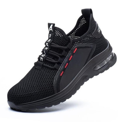 Ultralight Safety Shoes with Steel Toe - SteelFlex One-Black-4.5-Nora Luxe