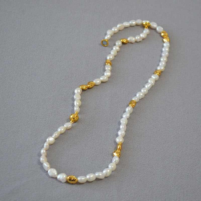 Luxurious White Pearl Elodie Necklace - Pexav