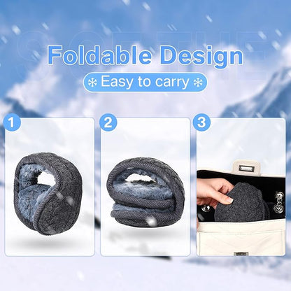 Unisex Foldable Knitted Ear Warmers Set of 4 – BundleMuffs-Nora Luxe