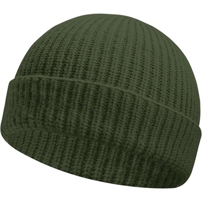Unisex Knitted Hat with Low Turn-Up – Robin-Green-Nora Luxe