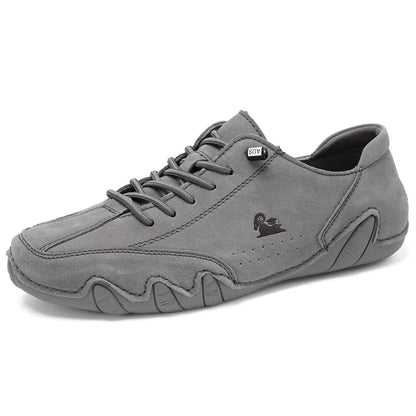 Unisex Leather Barefoot Shoes – BareMotion-Gray-4-Nora Luxe
