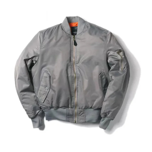 Unisex Premium Bomber Jacket with Zip - Alex-Gray-XXS-Nora Luxe