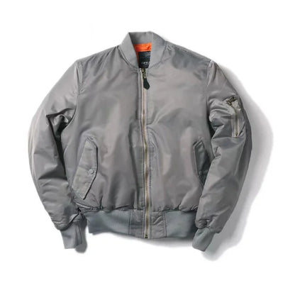 Unisex Premium Bomber Jacket with Zip - Alex-Gray-XXS-Nora Luxe