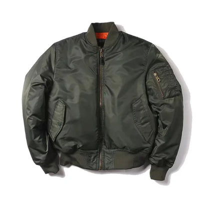 Unisex Premium Bomber Jacket with Zip - Alex-Olive green-XXS-Nora Luxe