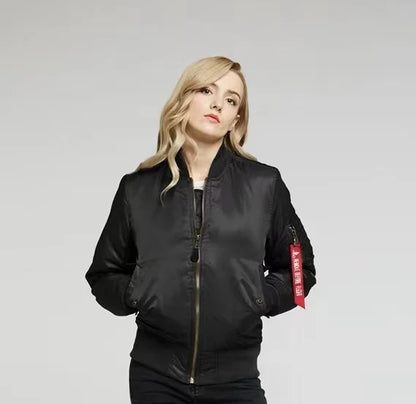 Unisex Premium Bomber Jacket with Zip - Alex-Red-XXS-Nora Luxe