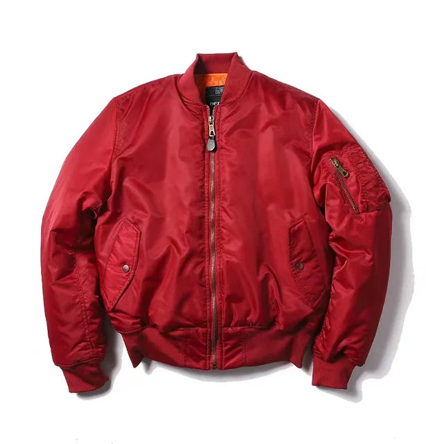 Classic Zip Up Mens Bomber Jacket - Pexav
