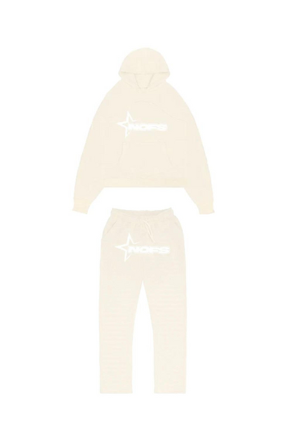 Unisex Tracksuit with Hoodie - Nova-Beige-S-The Livary