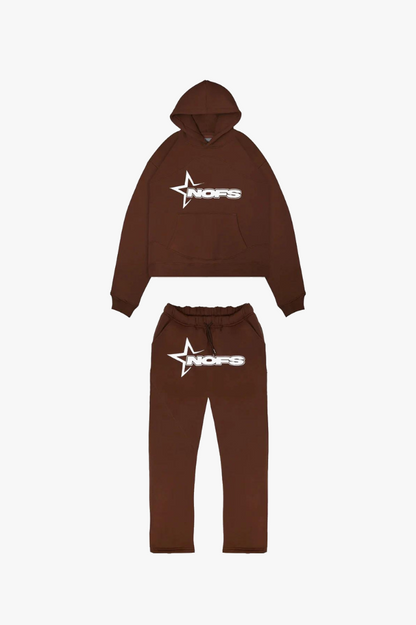 Unisex Tracksuit with Hoodie - Nova-Brown-S-The Livary