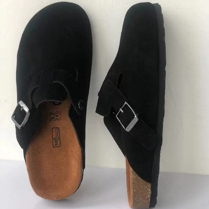 Unisex Vegan Leather Sandals - EliteStep-Black-5.0-Nora Luxe