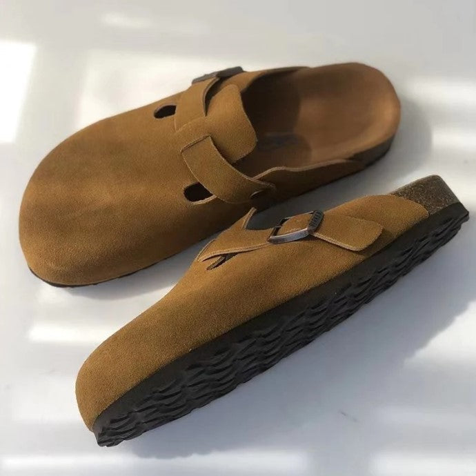 Comfortable Vegan Leather Flip Flops - Pexav