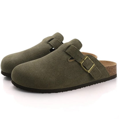 Unisex Vegan Leather Sandals - EliteStep-Green-5.0-Nora Luxe