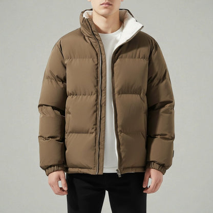 Warm Quilted Puffer Coat with Fleece Lining