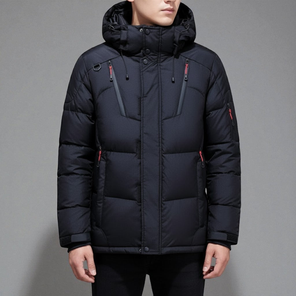Warm Thick Filled Mid-Length Hooded Parka - Nocini