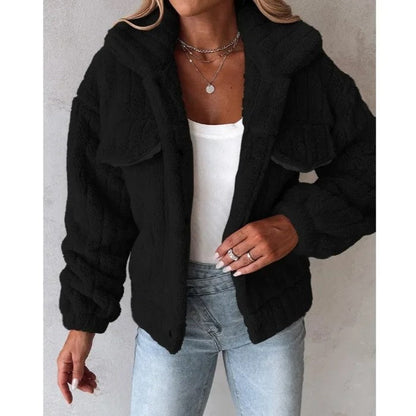 Quilted Faux Fur Denim Jacket