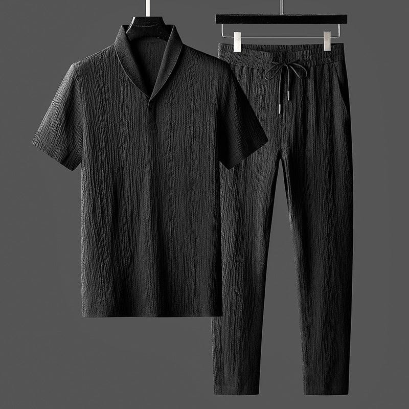 Urban Men's Top and Trouser Set - NovaLounge-Black-XS-Nora Luxe