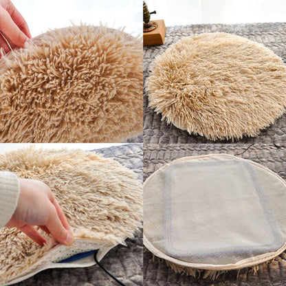 USB Heated Cat Bed - WarmNest-White-Nora Luxe