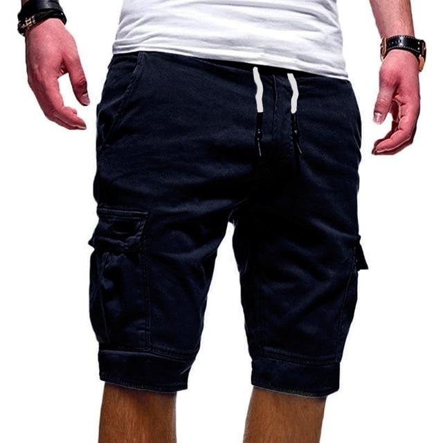 Relaxed Fit Cargo Shorts with Drawstring Waist