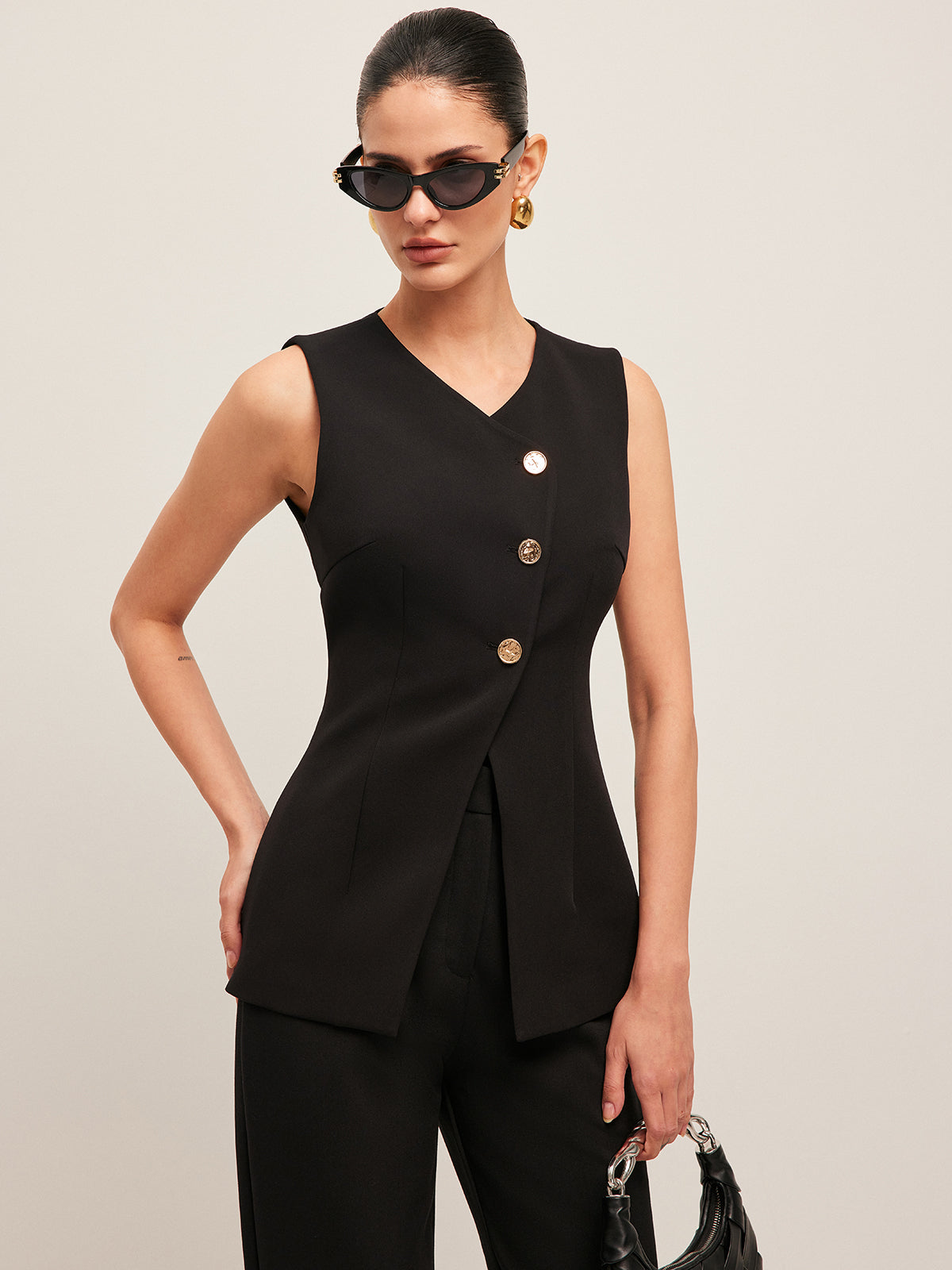 Stylish Open Front Casual Vest - Pexav