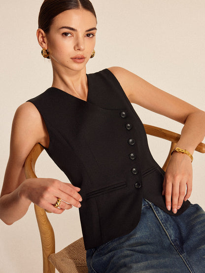 Sleek Open Front Waistcoat