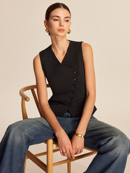 Sleek Open Front Waistcoat - Pexav