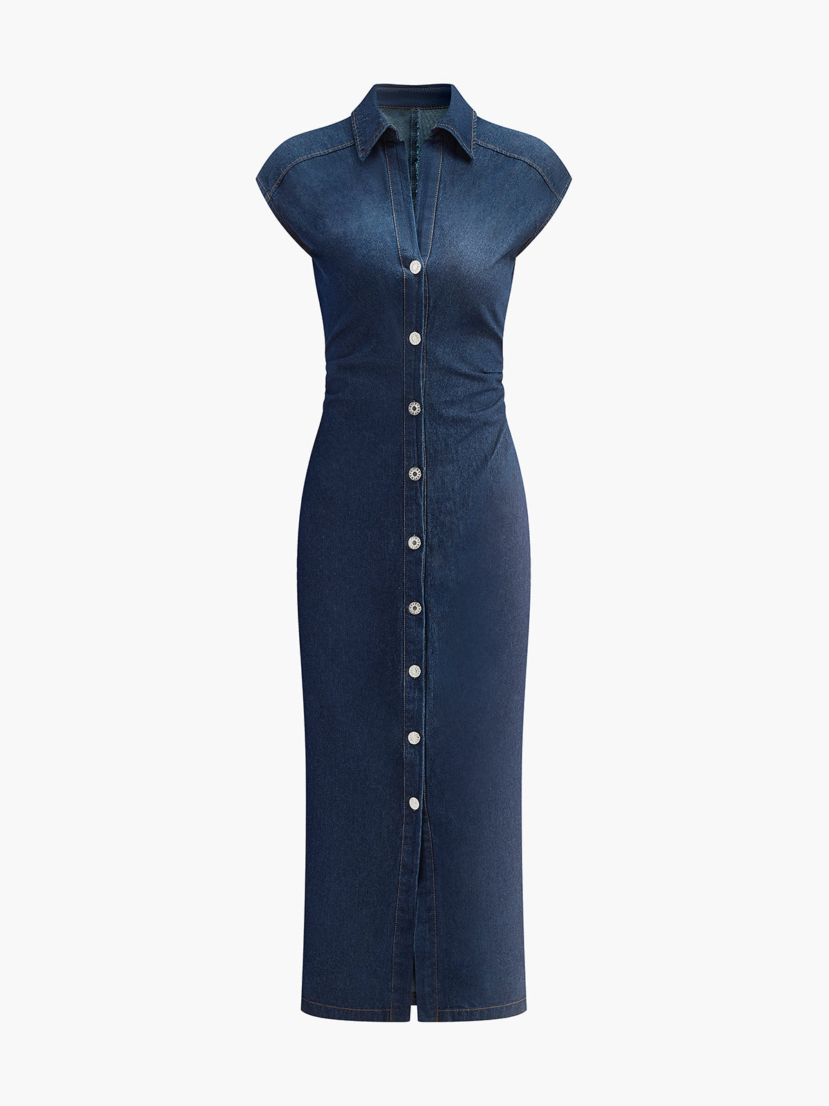 Casual Summer Denim V-Neck Dress