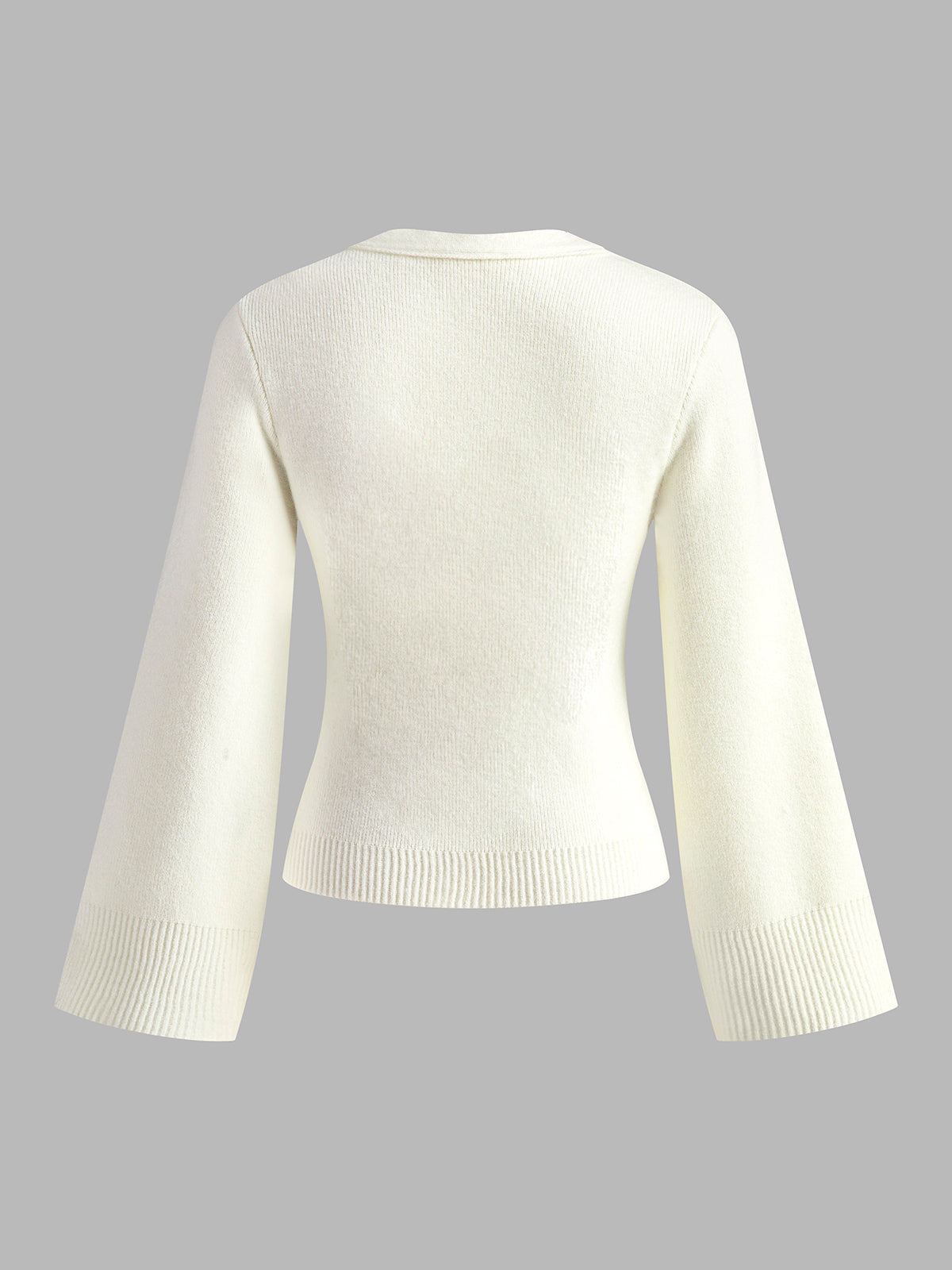 Open Front V Neck Cardigan Sweater