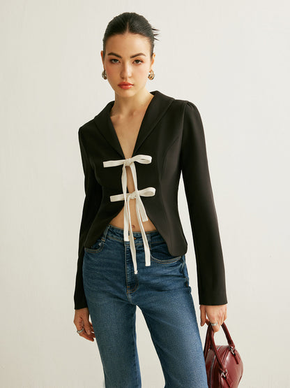 Classic Open Front Women's Blazer - Pexav