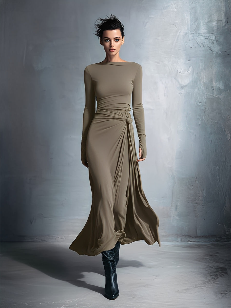 Relaxing Maxi Wrap Dress